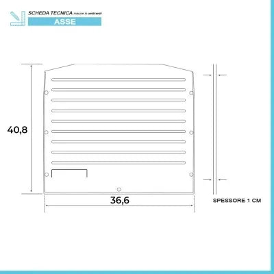 Asse lavapanni 36,6x40,8 cm in PVC per lavatoio in resina 45x60 cm