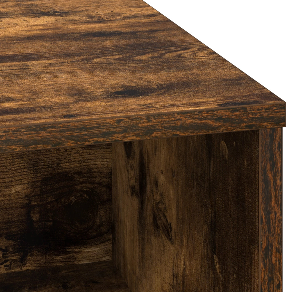 Sideboard con LED Rovere Affumicato 71x34,5x75 cm Legno Ingenerizzato