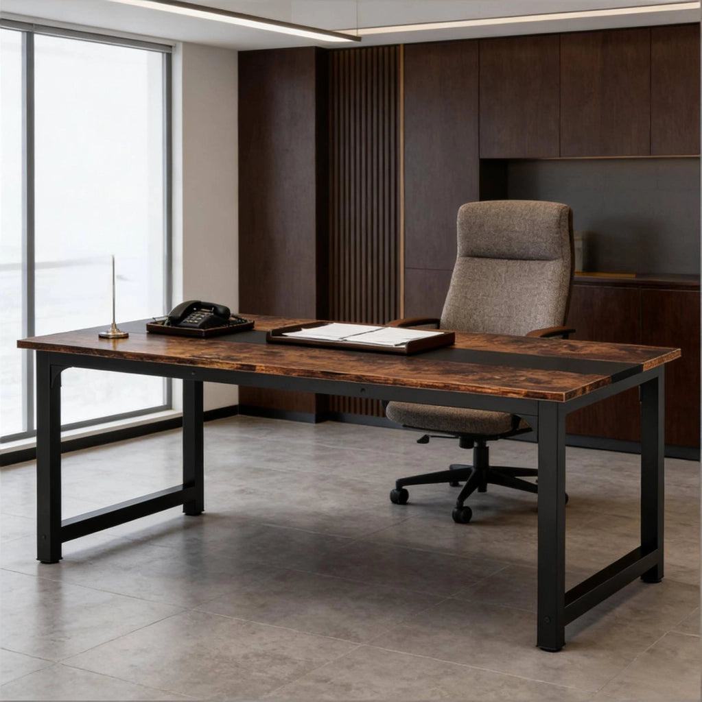 Scrivania multifunzione in legno truciolare certificato E1 160x80 cm per computer e studio