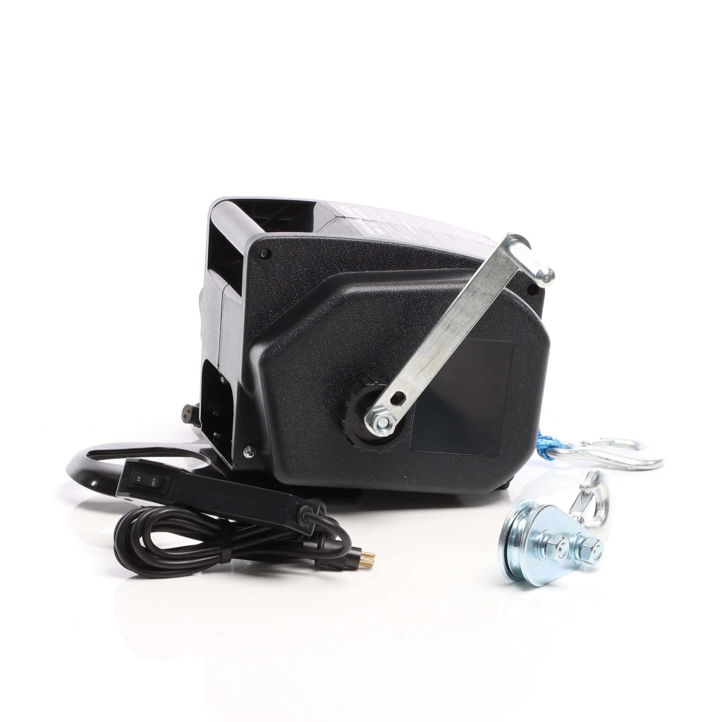 Argano elettrico a fune 12V Verricello a motore fino a 1570kg Motore 350W 1,8m/min Paranco