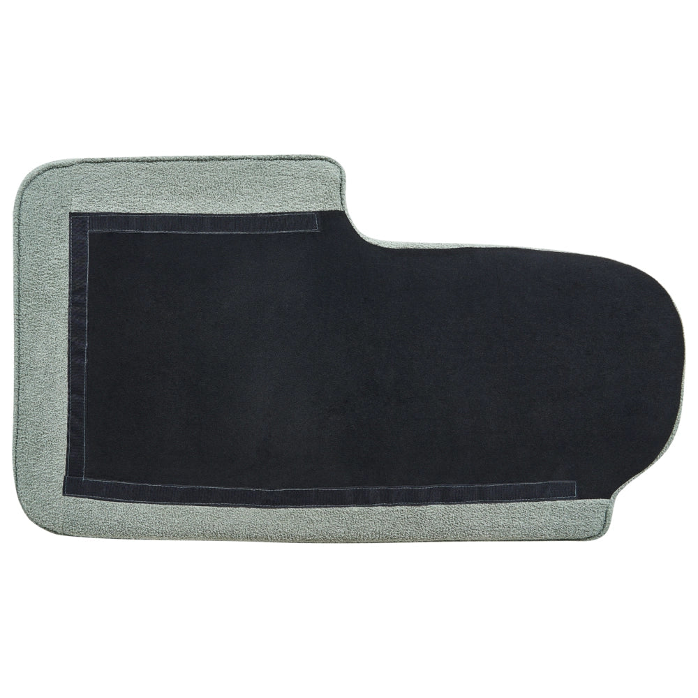 Chaise longue Velluto Verde Rivestimento Gambe In Metallo nero versione sinistra