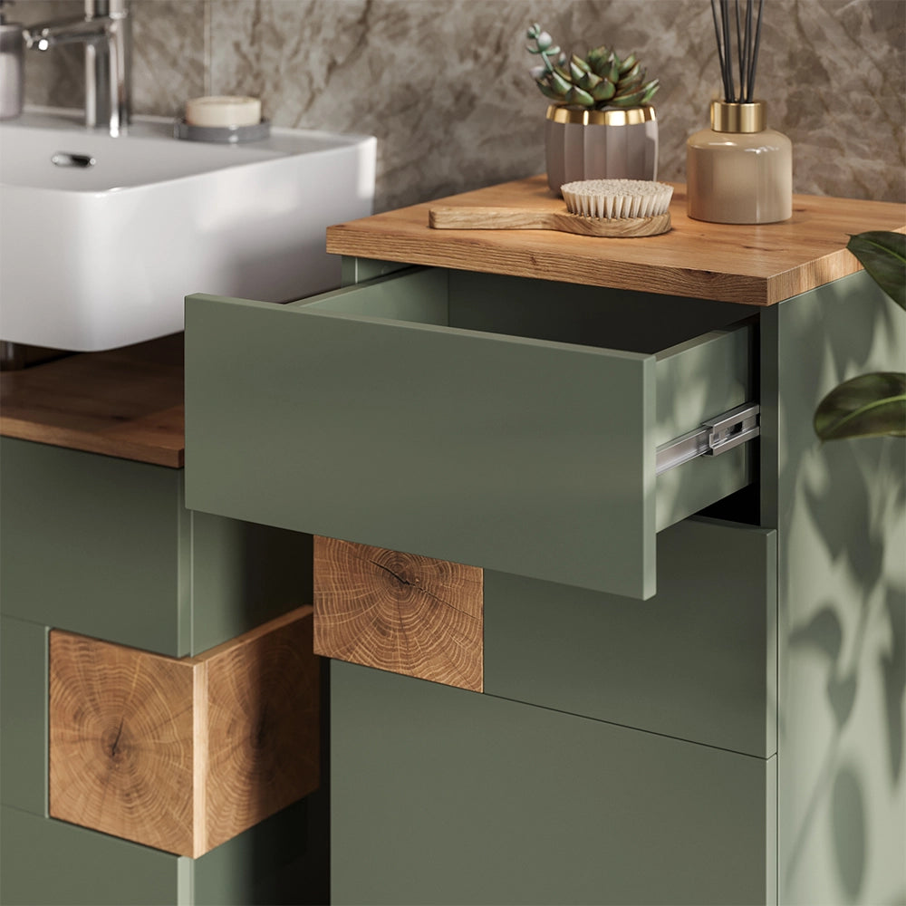 Vicco mobiletto bagno Verde/Artigianale 40 x 84 cm