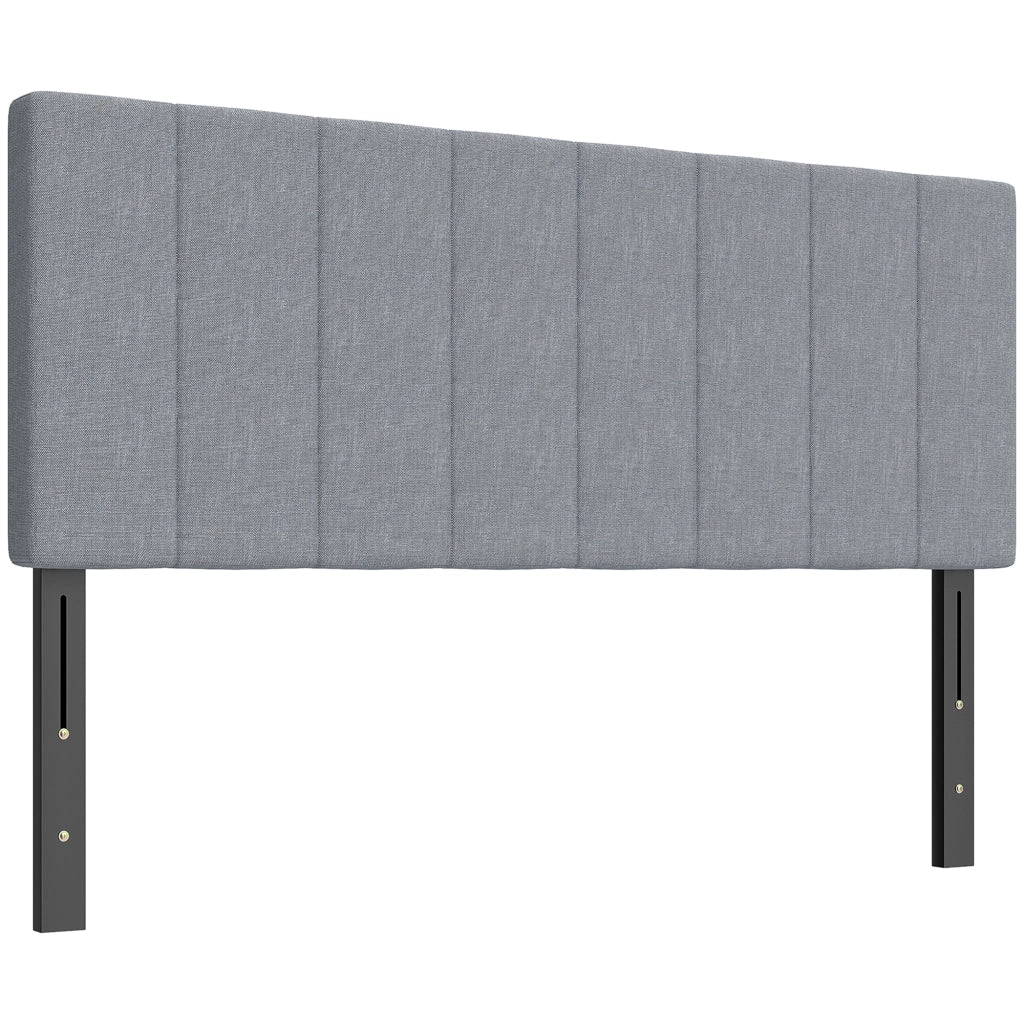 Testiera regolabile in altezza con gambe in metallo ¨C zephmum ¨C 160x10x106 cm Grigio