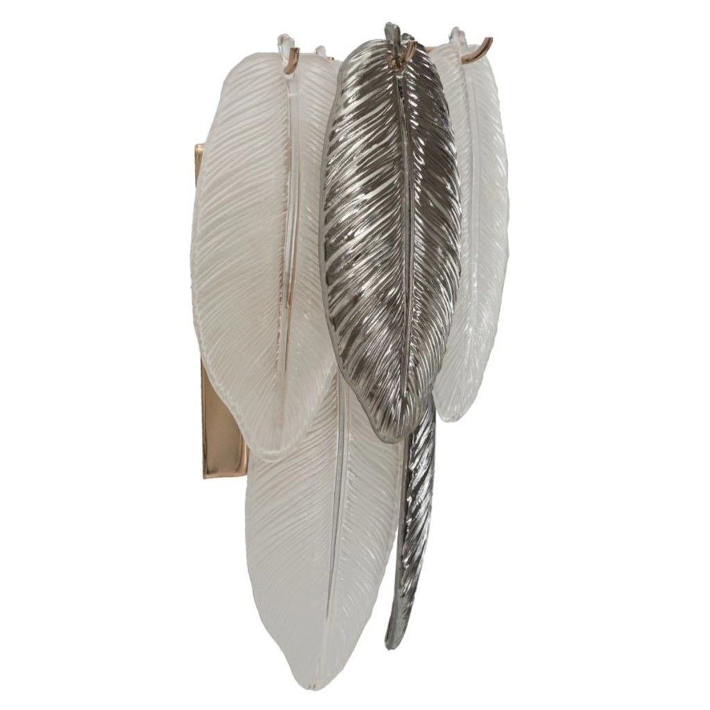 Lampada a Parete VKH898, Grigio, Vetro, 24x25x29 cm