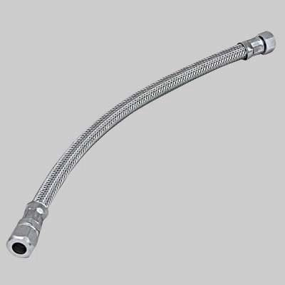 FLESSIBILE INOX CON BICONO FEMMINA  cm 30 F 3/8 x bicono 10     MADE IN ITALY
