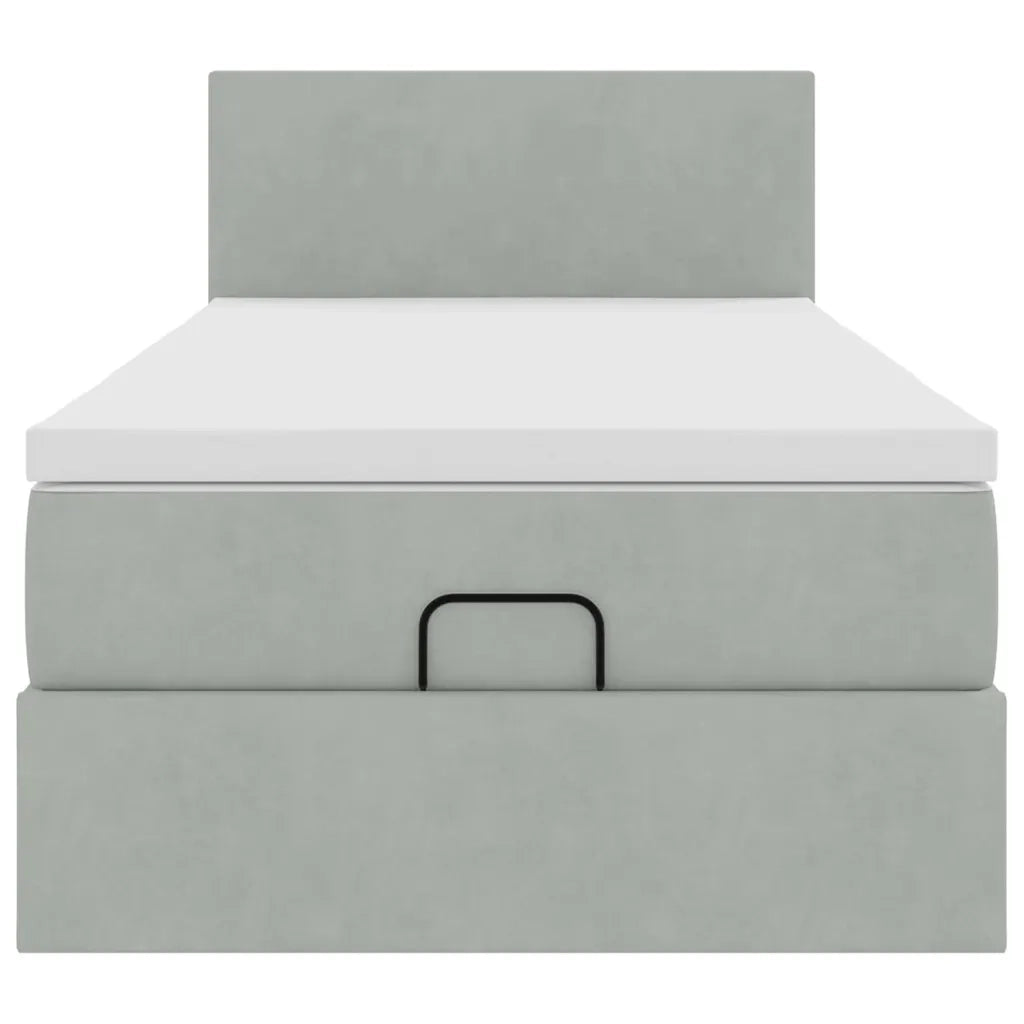Struttura Letto Pouf con Materasso 100x200 cm Velluto