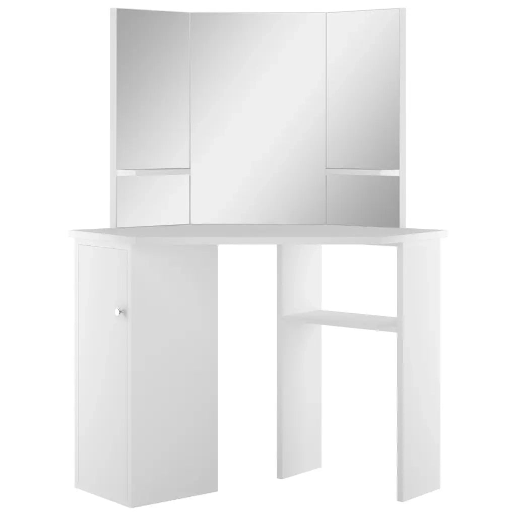 Toeletta Tavolino da Trucco ad Angolo Bianco cod mxl 66508