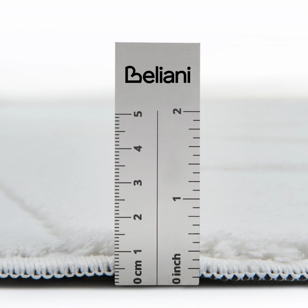 Tappeto da salotto rettangolare jacquard 160 x 230 cm a pelo corto bianco sporco Stile Moderno