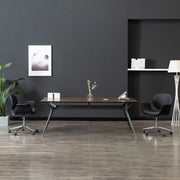 Sedie da Pranzo Girevoli 2 pz Nere in Similpelle cod mxl 31518