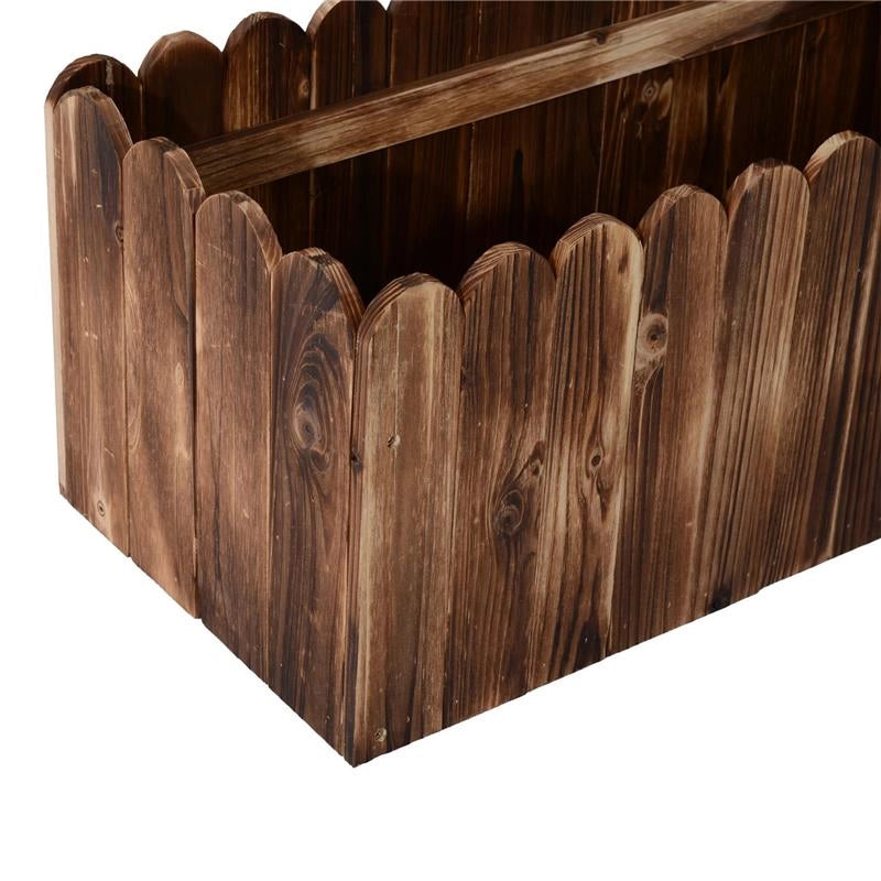 FIORIERA A BOX RETTANGOLARE PER PIANTE 80 X 33 X 30 CM IN LEGNO DI ABETE