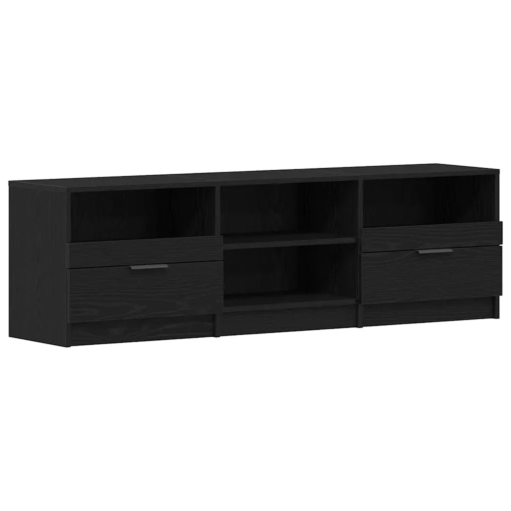 Mobile TV Rovere Nero 150 x 33,5 x 45 cm Legno multistrato 862744