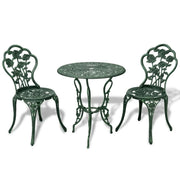 Set bistrot 3 pezzi in alluminio pressofuso verde 02_0014490