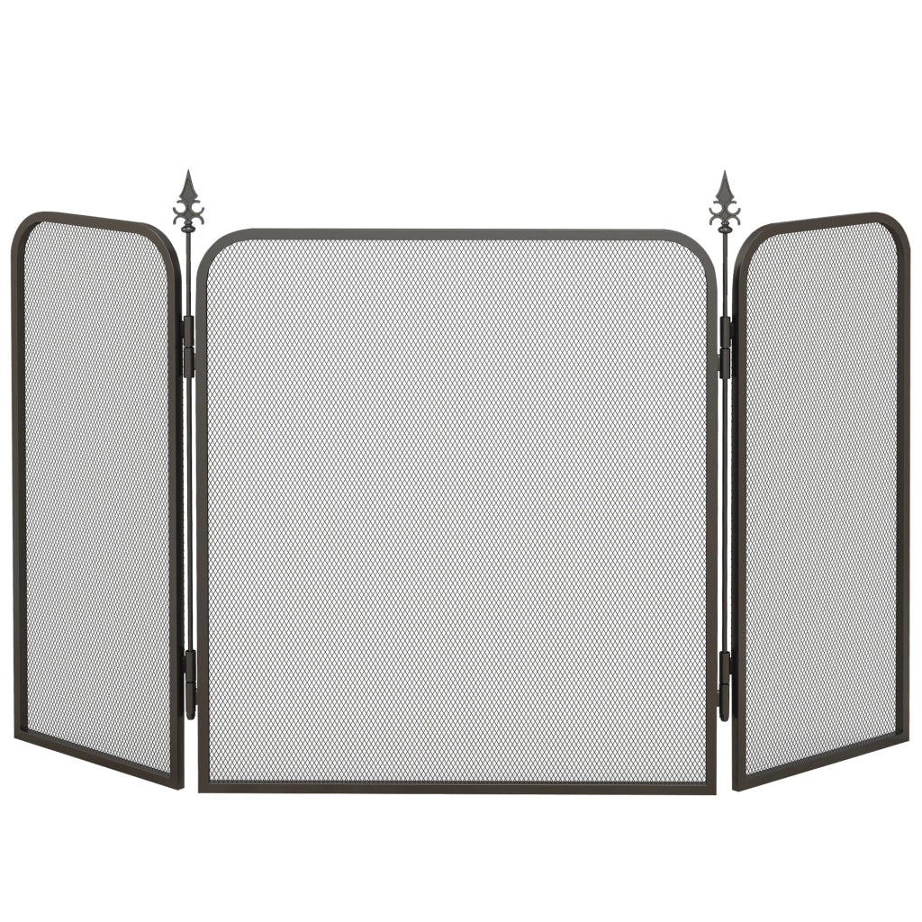 Parascintille con Antine 96x1,3x56 cm in Metallo Nero