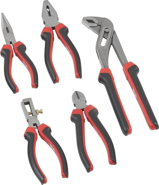 Set di Tang per 5 pezzi - combinata di tang - tang per taglio laterale - tang per strappo - tang per pompa acqua - per uso domestico, officina e altro.
