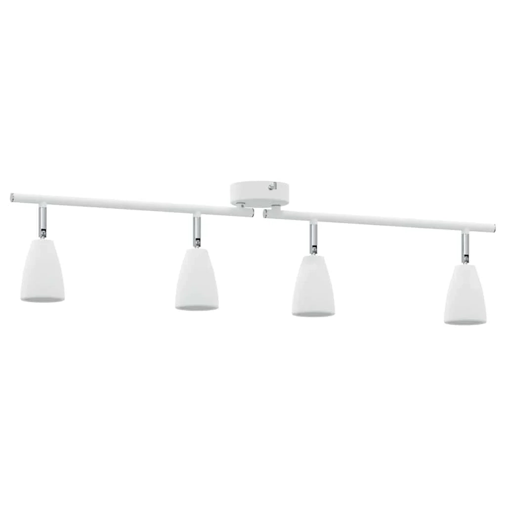 Faretto da soffitto moderno orientabile 25,5 x 8 x 16 cm in metallo bianco 02_0058321