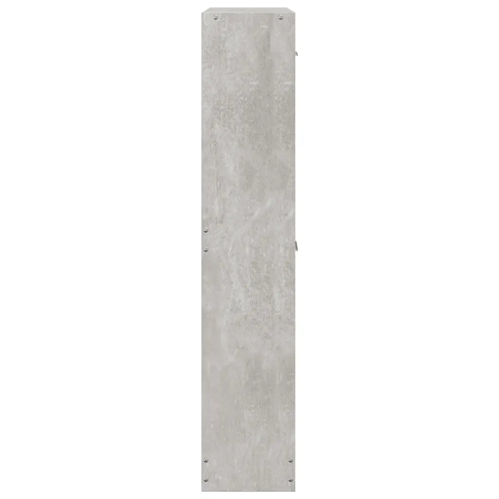 Scarpiera-Scaffale per scarpe Grigio Cemento 59x17x81 cm in Legno Multistrato