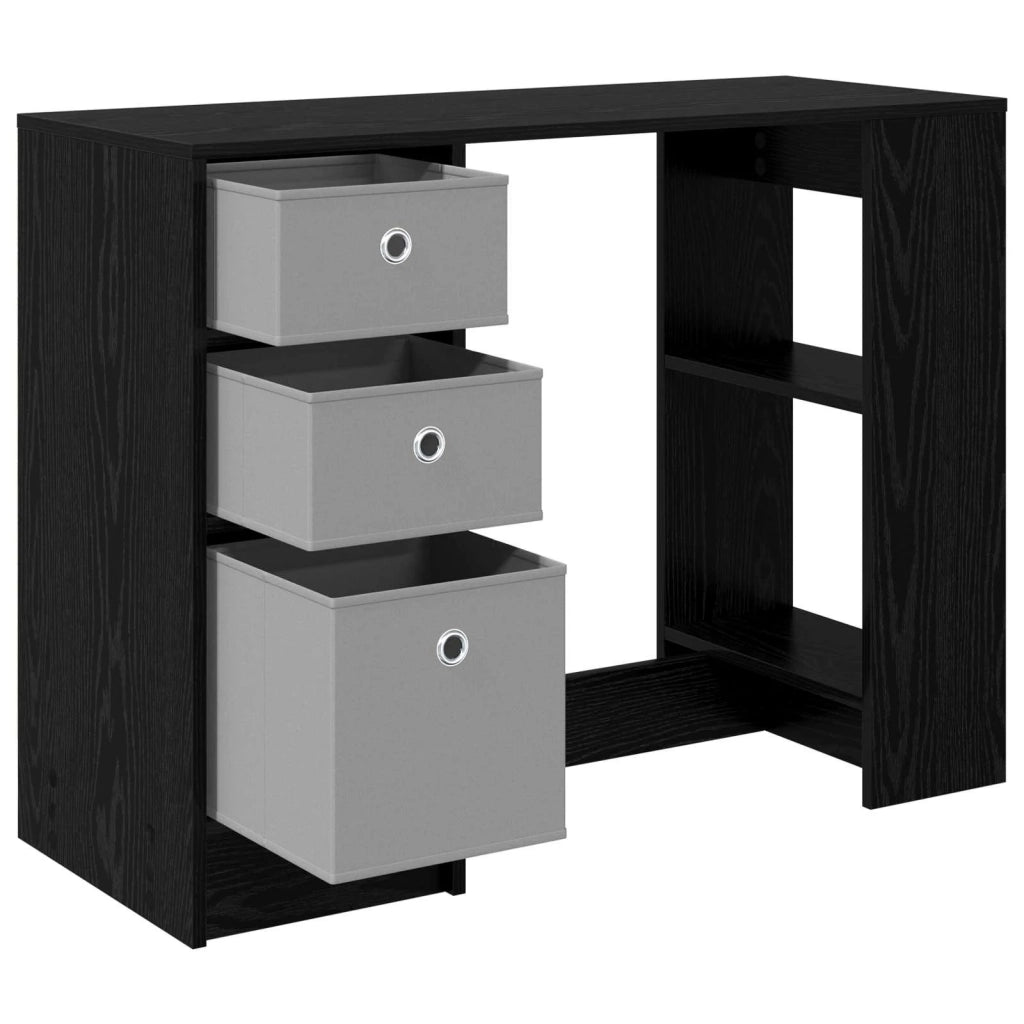 Scrivania Rovere Nero 100 x 40 x 75 cm Legno multistrato