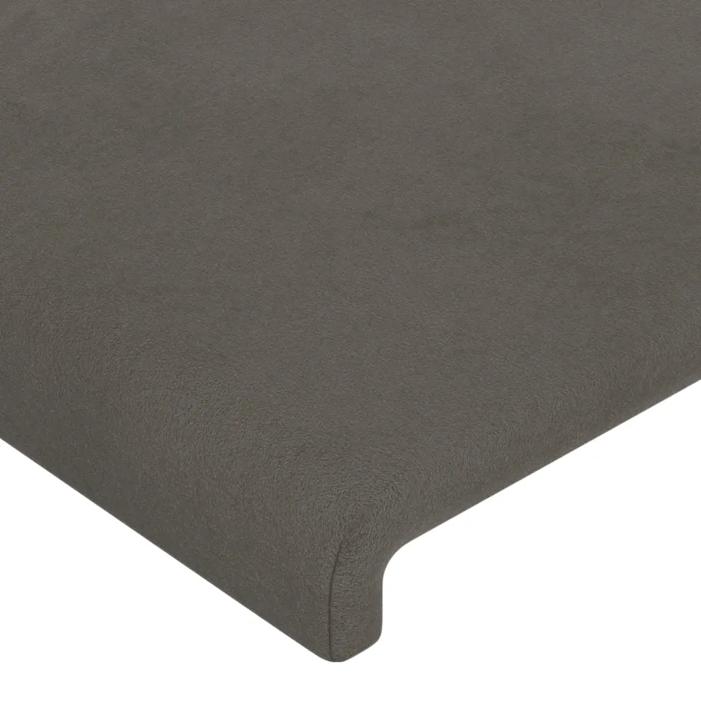 Testiera ad Orecchio Grigio Scuro 103x23x78/88 cm in Velluto 3116907