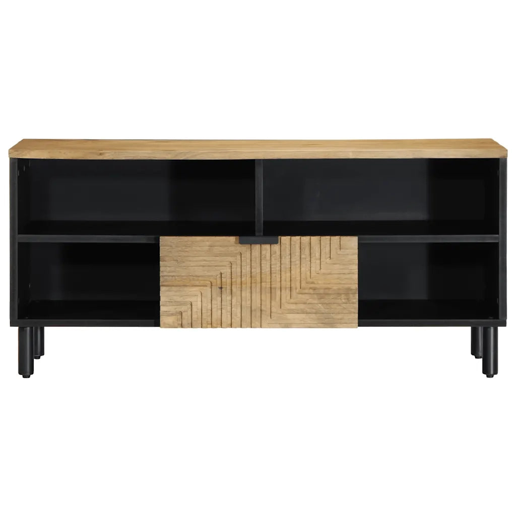 Mobile Porta TV-Mobile per TV-Credenza TV Marrone 100x33x46 cm in Legno Massello di Mango 428585