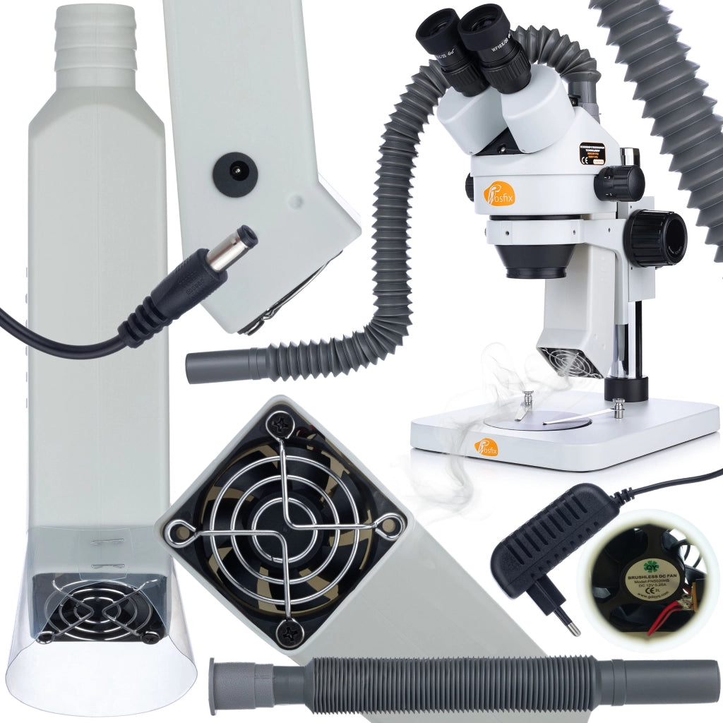 Potenziatore di Aspirazione per Microscopio Stereoscopico Rosfix – Tubi Telescopici 35-76 cm | Rimozione Efficace di