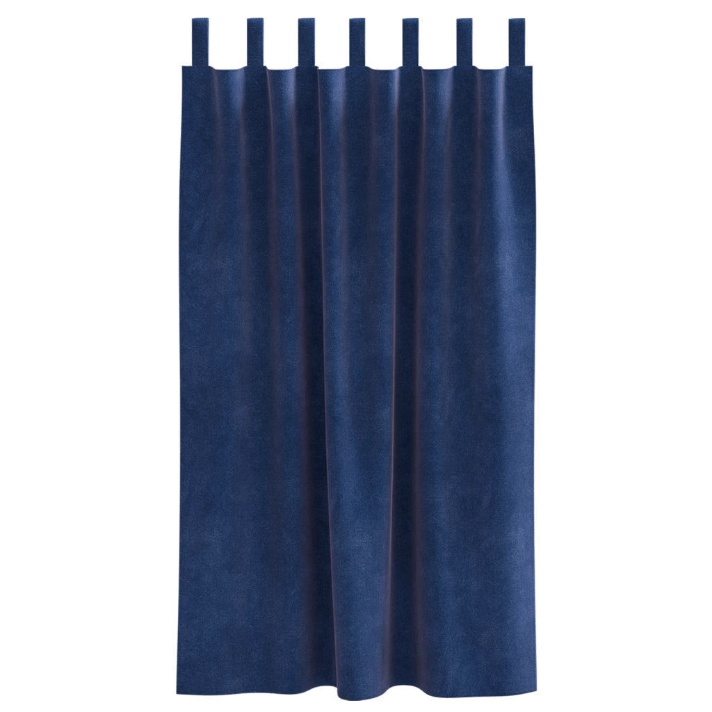 Tende oscuranti  con anelli 2 pz in velluto blu scuro