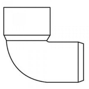 Gronda pvc color testa di moro d .080 tonda - curva 87