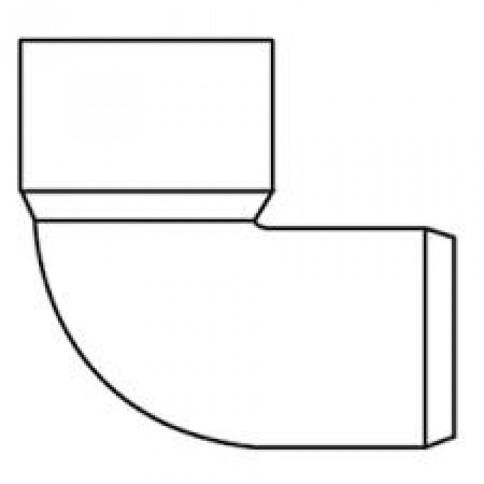 Gronda pvc color testa di moro d .080 tonda - curva 87