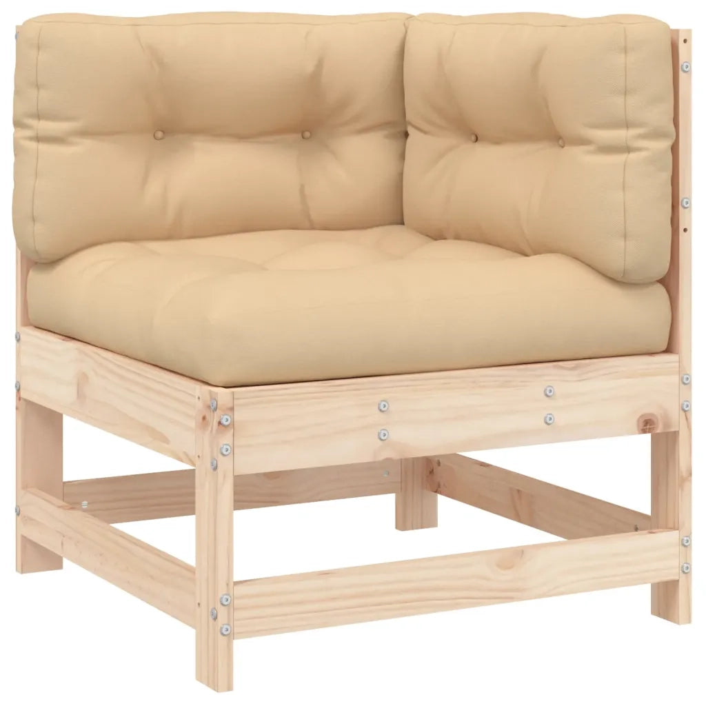 Set Divani da Giardino 6 pz con Cuscini in Legno Massello 3185815