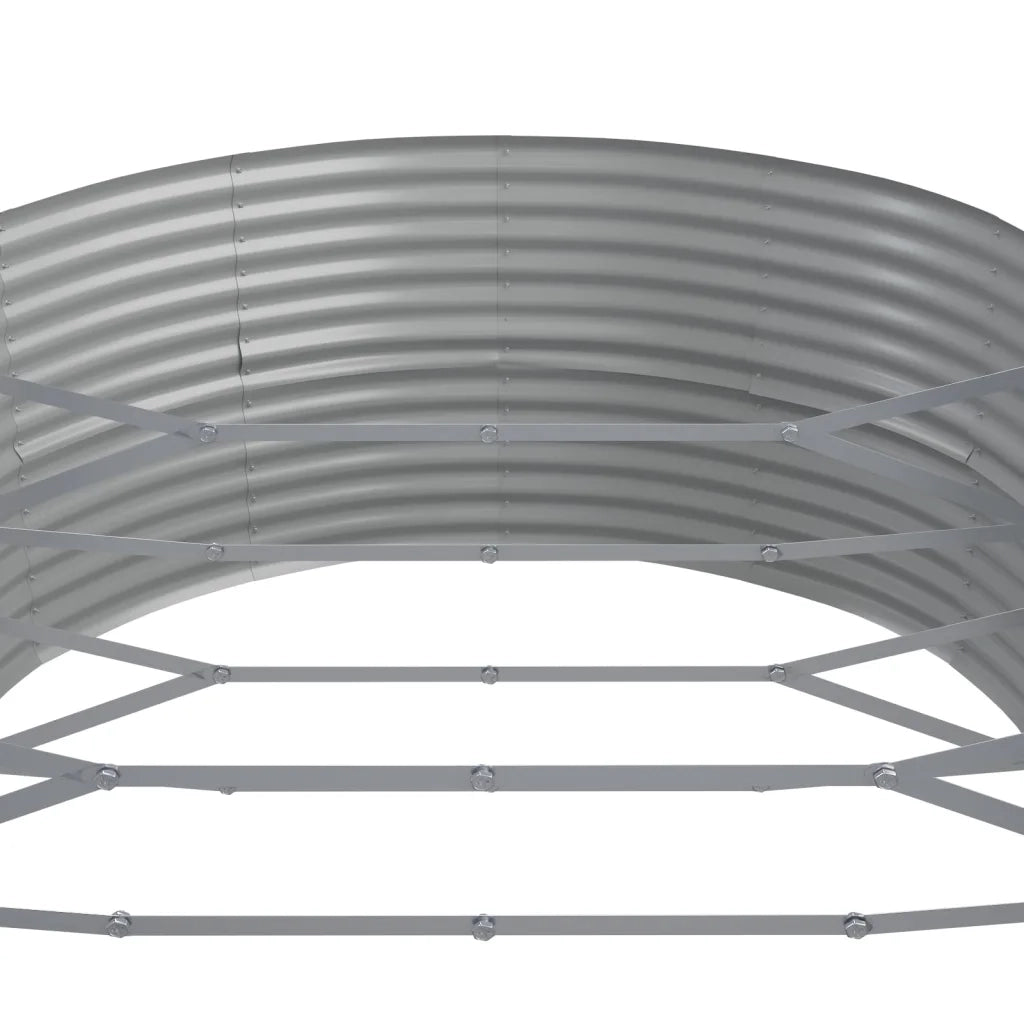 Letto Giardino Acciaio Verniciato Polvere 510x140x68 cm Argento 319117