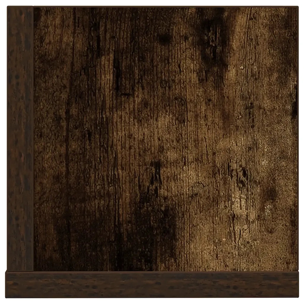 2 pz Mensole Parete | Mensola sospesa Rovere Fumo 100x16,5x16,5 cm in Truciolato