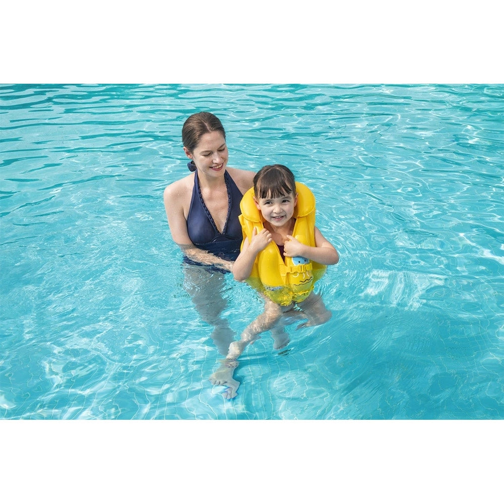 Trade Shop - Giubbotto Salvagente Gonfiabile Nuoto 2 Fibbie Regolabili Per Bambini 3-6 Anni 32034w -