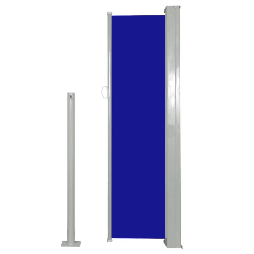Tenda da sole laterale retrattile/schermo privacy per patio giardino terrazza balcone 120 x 300 cm blu 02_0007082