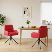 Sedie da pranzo girevoli 2 pcs Similpelle Rosso 42034321