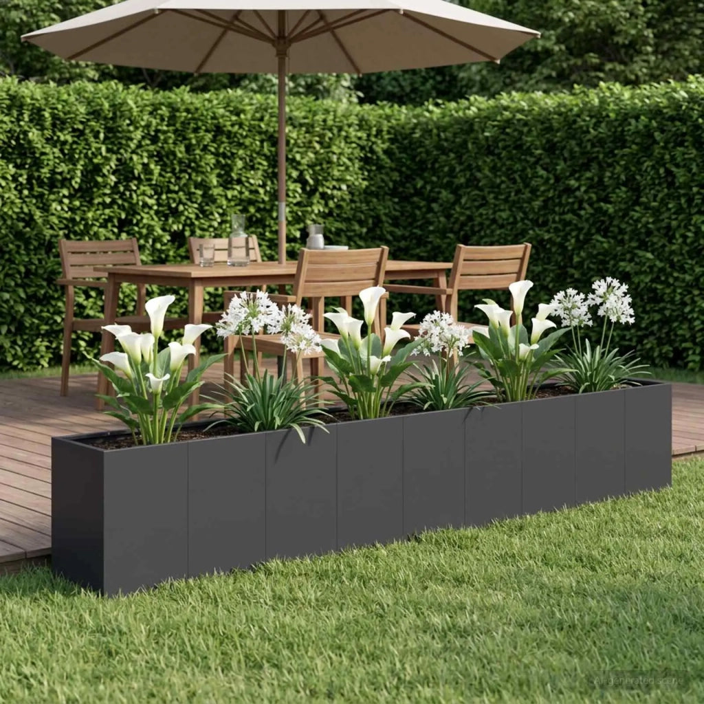 Vaso da giardino Nero 360 x 40 x 60 cm 3422149