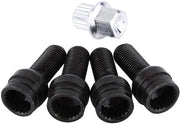 Set di 4 Bucce di Ruota in Acciaio - Nero - M14 x 1,5 mm
