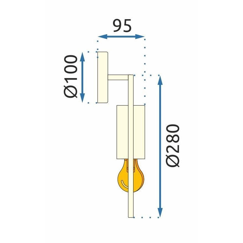 Lampada Da Parete APP922-1W Gold