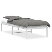 Letto singolo | Letto per adulti | Giroletto in Metallo Bianco 80x200 cm