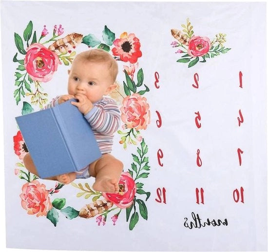 Decors de fondo per fotografia - 40 x 40 pollici - Disponibile per bambini maschi e femmine - Fondo a fiori.