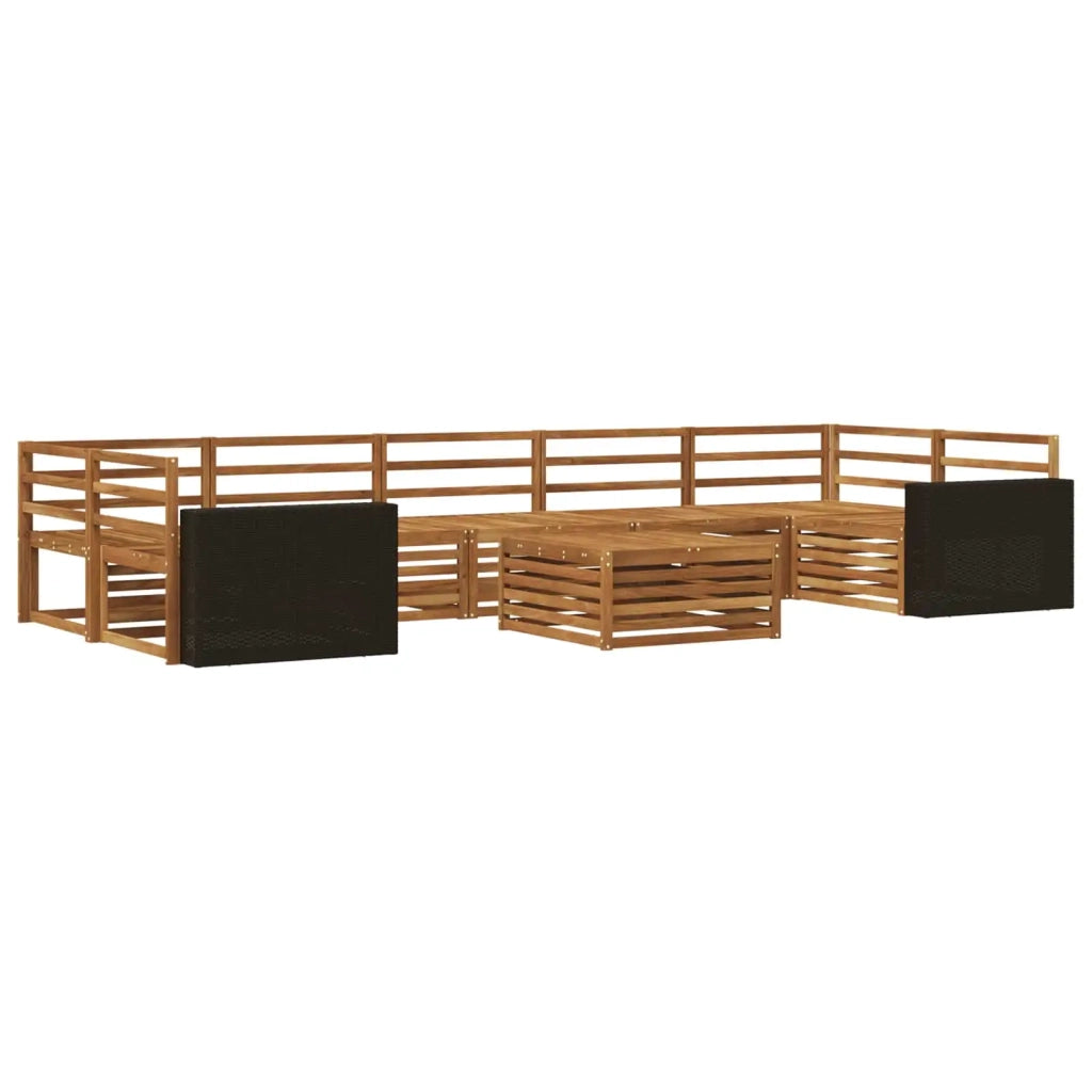 Set di divani da esterno 8 pz Naturale Legno di Acacia Massello 3383152