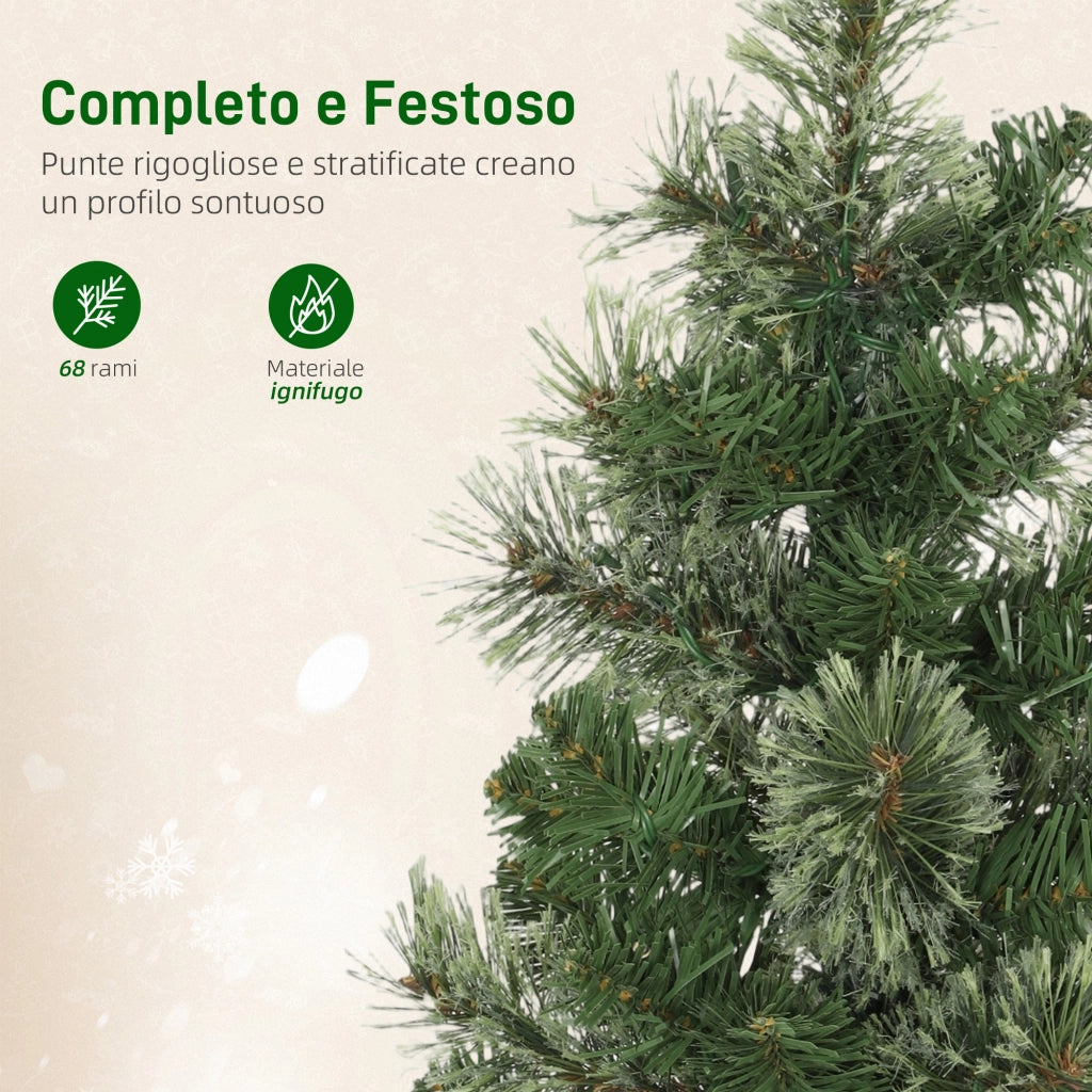 Albero di Natale Piccolo 60 cm con 35 LED Bianchi Caldi e 68 Rami Ignifughi