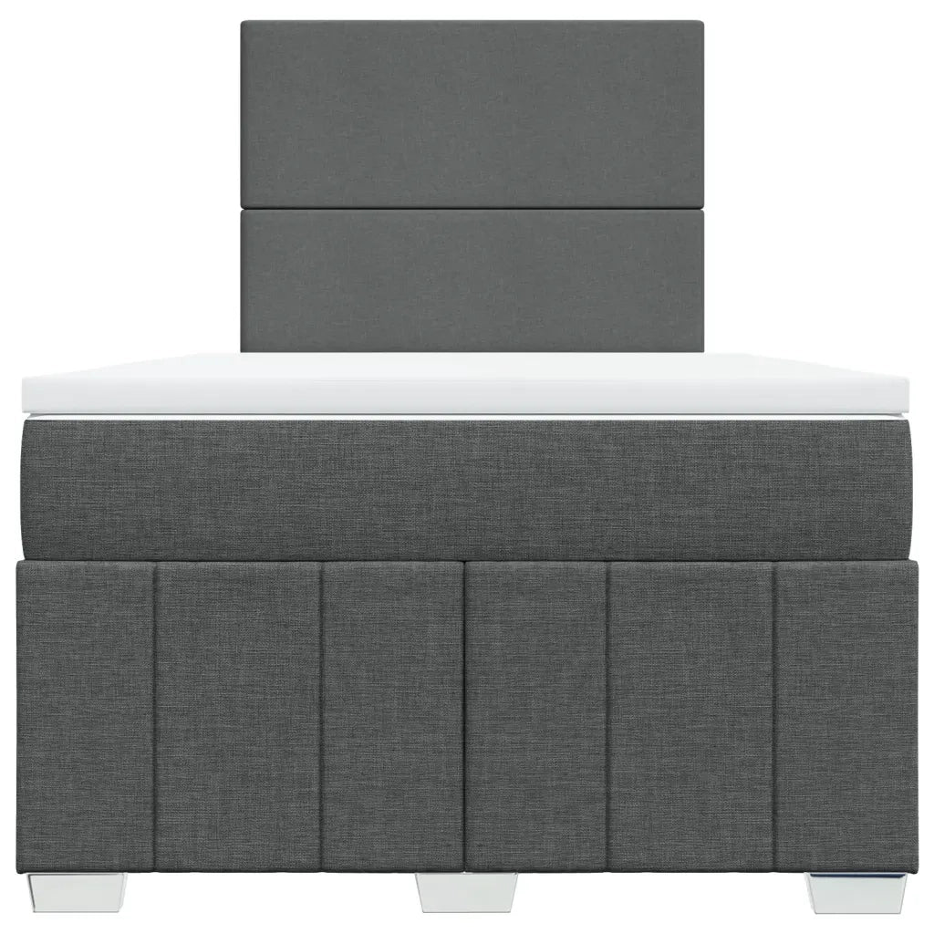 Giroletto a Molle con Materasso Grigio Scuro 120x190cm Tessuto 3291601