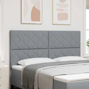 Testiera in Tessuto con testiera Grigio chiaro 180 cm Tessuto 3337938