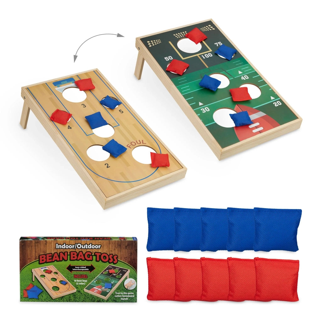 Gioco di lancio adatto per adulti e bambini 90 x 60 x 10 cm atmosfera festosa a doppia faccia in legno multicolore 13_0012054