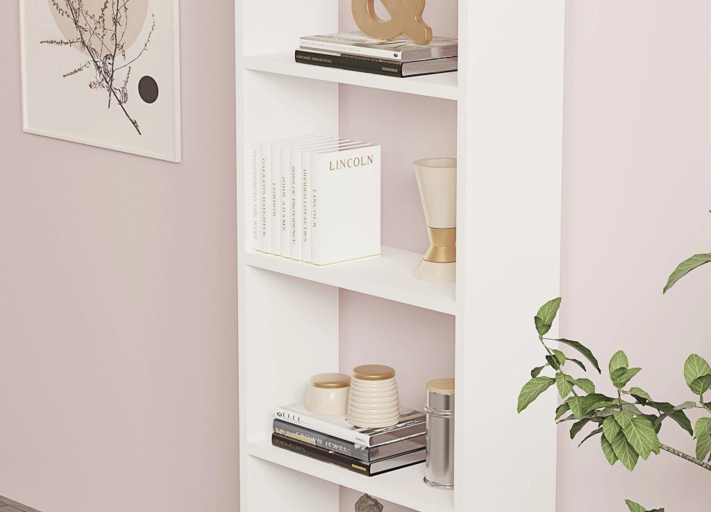 Libreria in legno "New" - 50 x 19 x 160 cm - Bianco