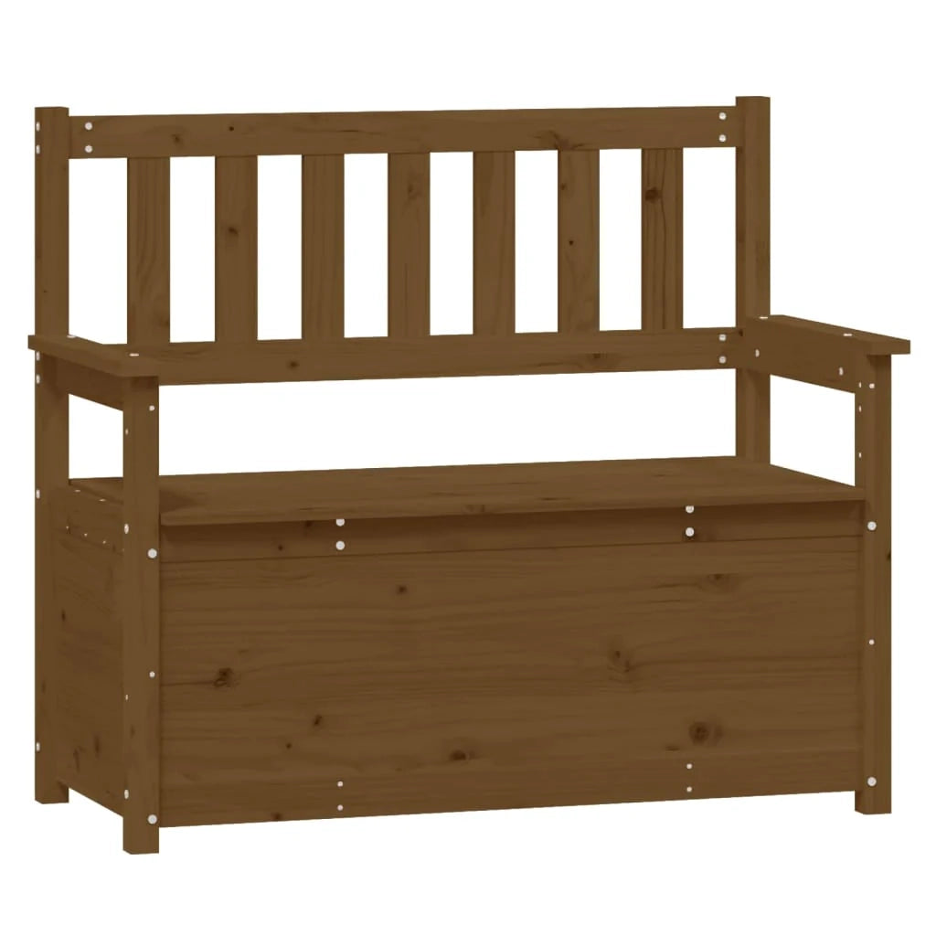 Panca 112,5 x 51,5 x 96,5 cm legno di pino massello marrone miele 02_0010519