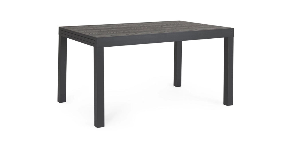 Tavolo Allungabile da Esterno 135-270x90x75h cm in Alluminio Cliv Antracite