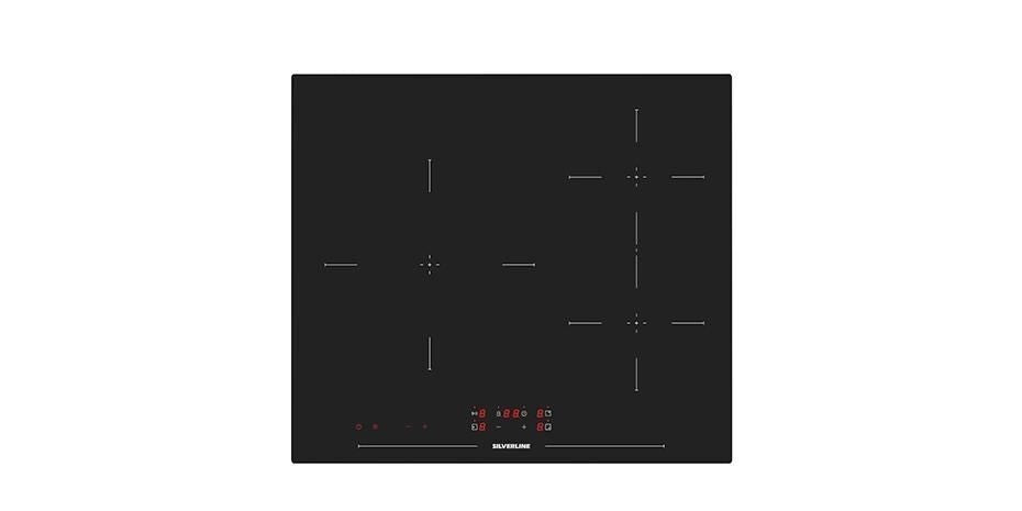 Silverline IH5450B01 piano cottura Nero Da incasso 60 cm Piano cottura a induzione 3 Fornello(i)