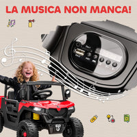 Macchina Elettrica Bambini 12V con Telecomando Sospensioni Bagagliaio e Musica Età 3-8 Anni Rosso