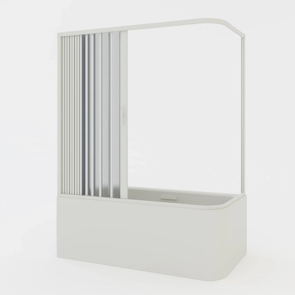 Box doccia sopravasca 70x150 in PVC a soffietto mod. Ortensia con apertura laterale