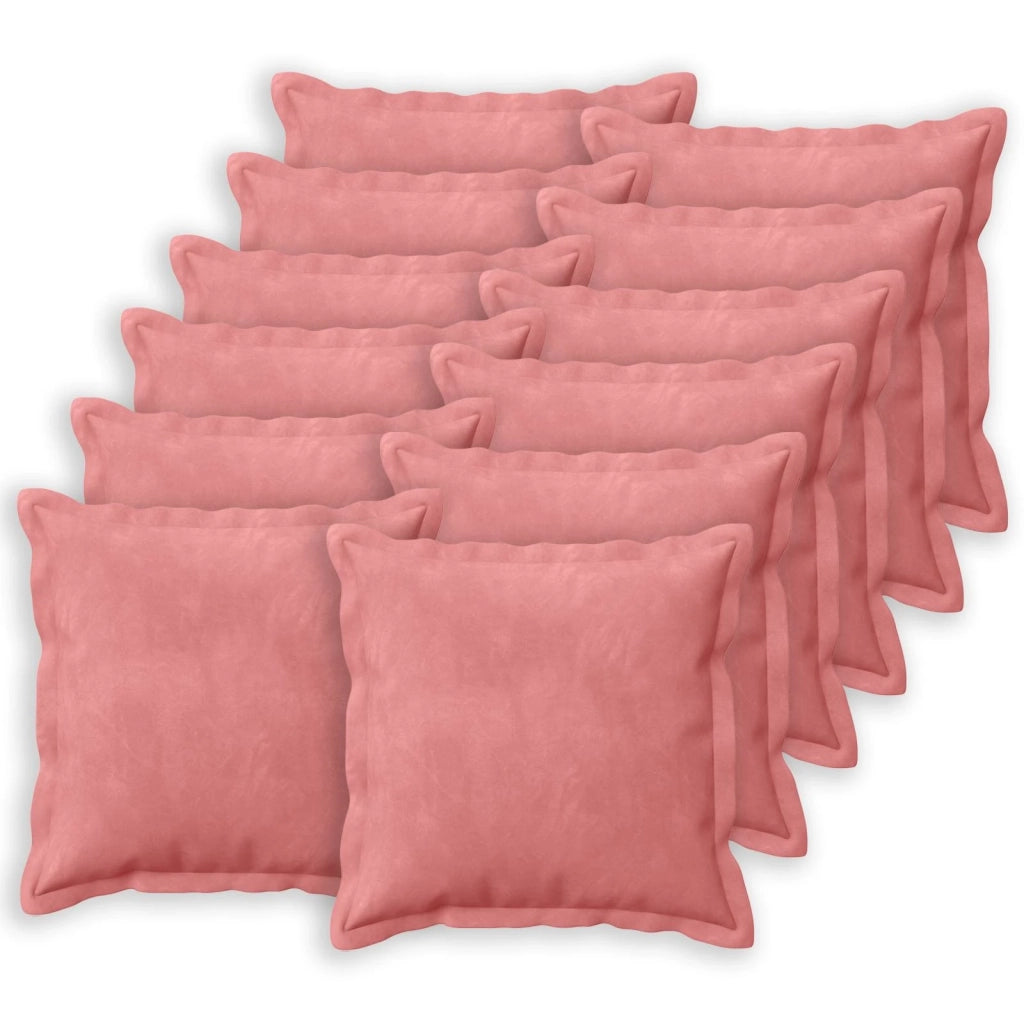 Cuscino con cuscino HOUTEN 12 pz Rosa Velluto 932793